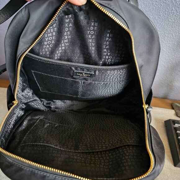 Kate Spade Full-Size Black Nylon Backpack | Gold Hardware | Excellent Condition - Picture 3 of 3